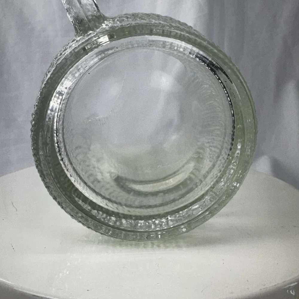 Old Indiana Clear Glass Tree Bark Ice Pattern Vintage 8